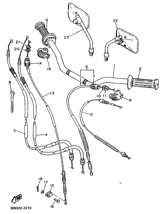 Steering handle. cable