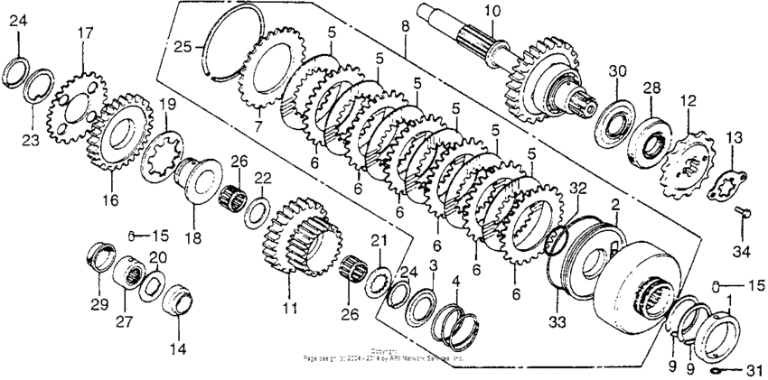 Top clutch + countershaft