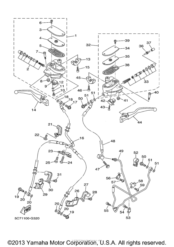 XV1900CU Главный тормозной цилиндр