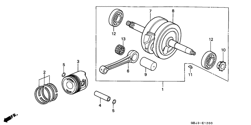 Crankshaft/piston