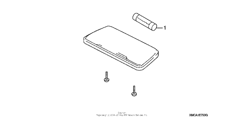 GL1800 (ABS) Trunk vanity mirror (w / light)