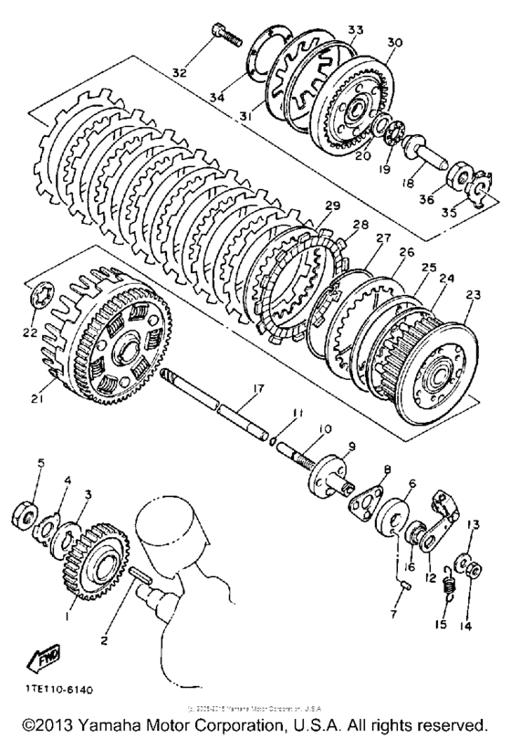 XV1100BC Сцепление