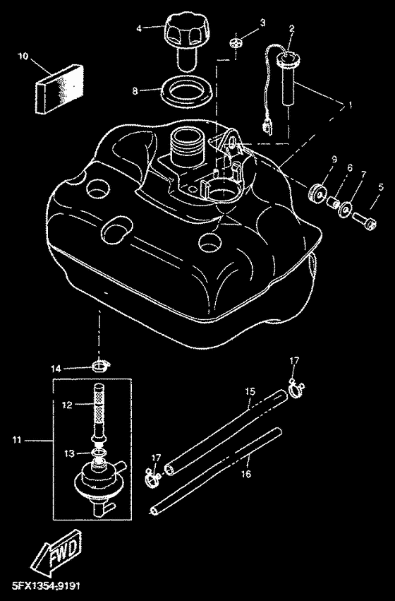 CW50RS Топливный бак