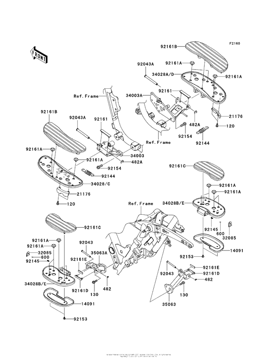 VN1700 Подножки