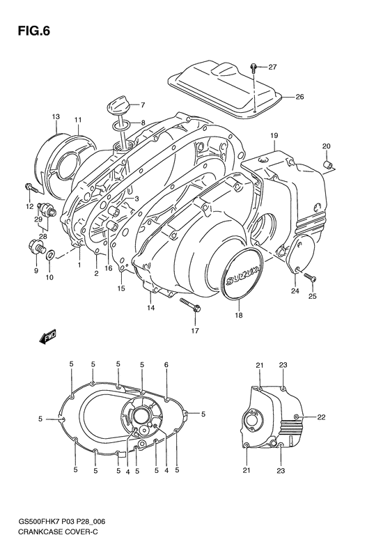 Crankcase cover ass`y  (v
