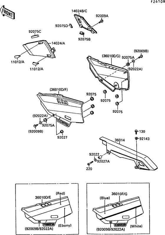 Side covers(1/2)(zx750-f3)