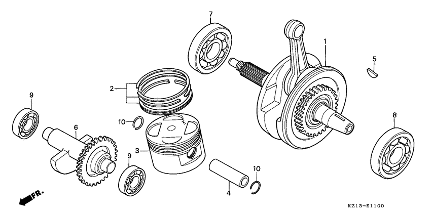 Crankshaft/piston