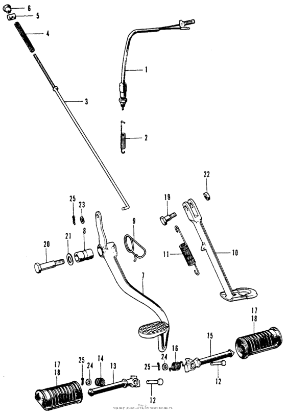 Rear brake + side stand