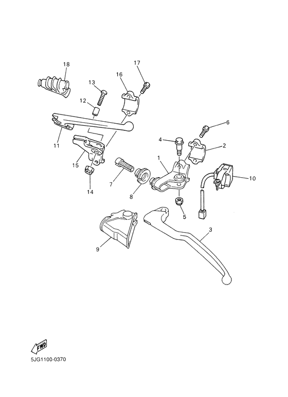 YZ426F Handle switch. lever