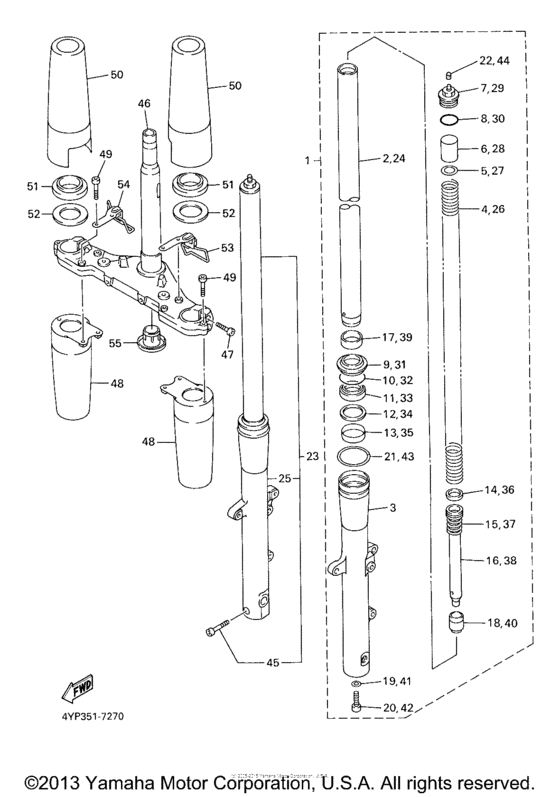 XVZ13ATMC Передняя вилка