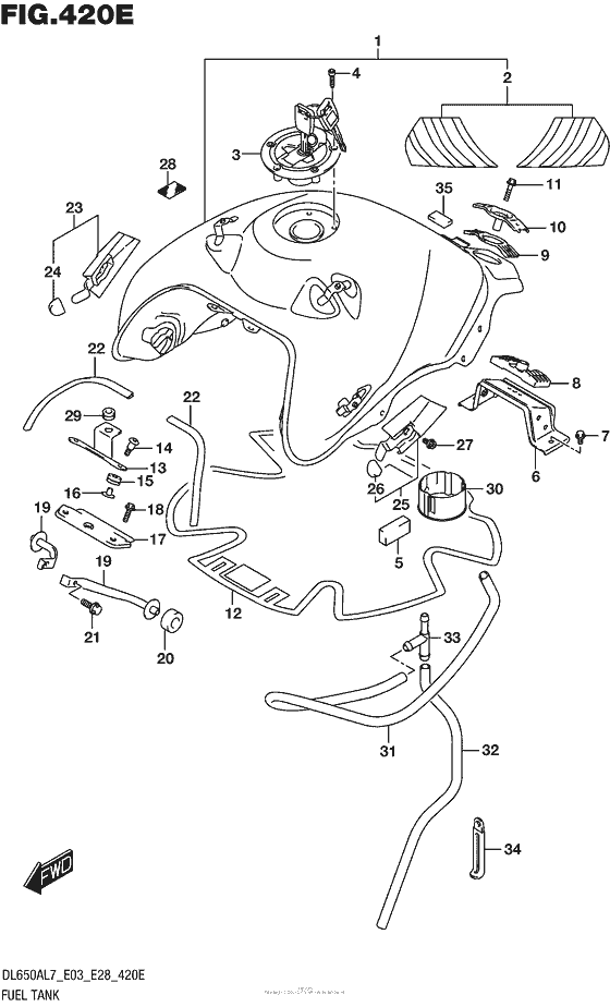 Fuel Tank (Dl650Al7 E33) (For Yu1)