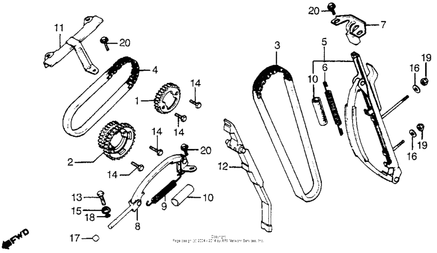Cam chain + tensioner
