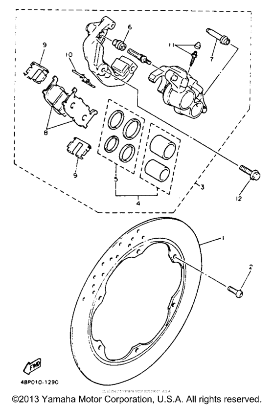 XJ600SD Передний суппорт