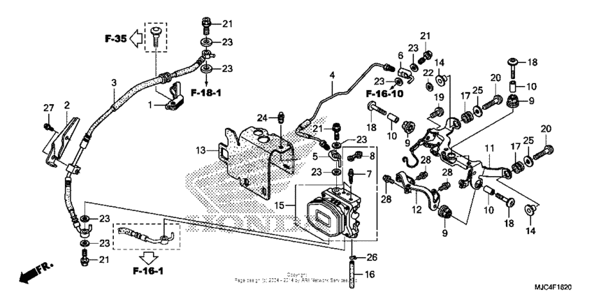 Rear valve unit (cbr600ra)