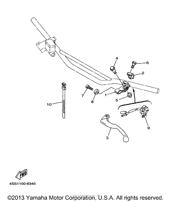 WR250Z Handle switch - lever