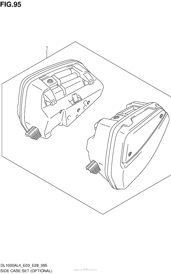 DL1000 (ABS) Side Case Set (Optional)