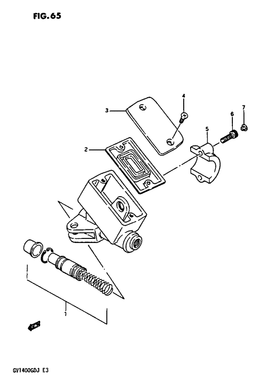 GV1400 Передний тормозной цилиндр