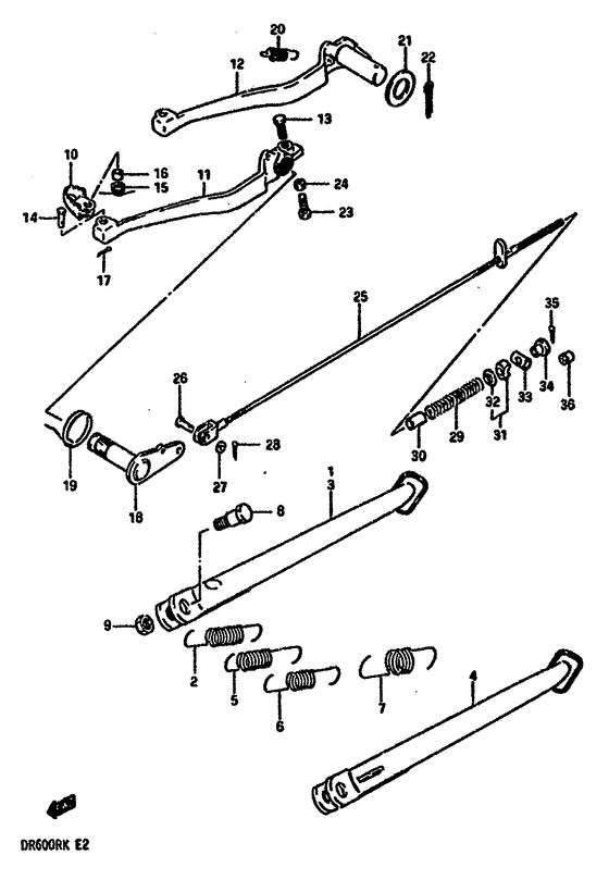 Stand-rear brake