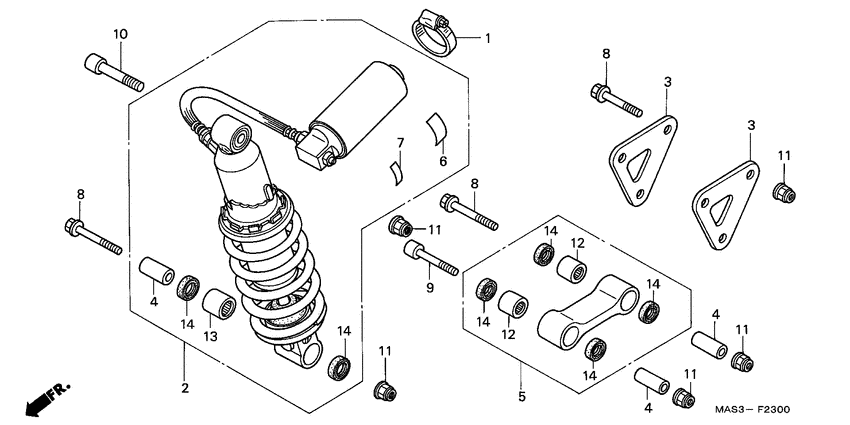 CBR900RR Rear cushion