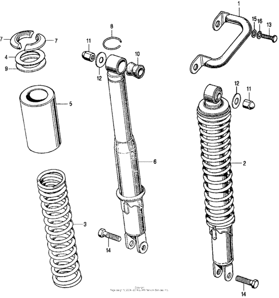 Rear shock absorber k2-k3