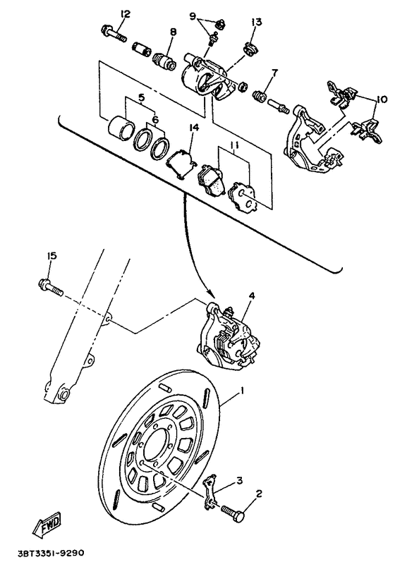 Front brake. caliper