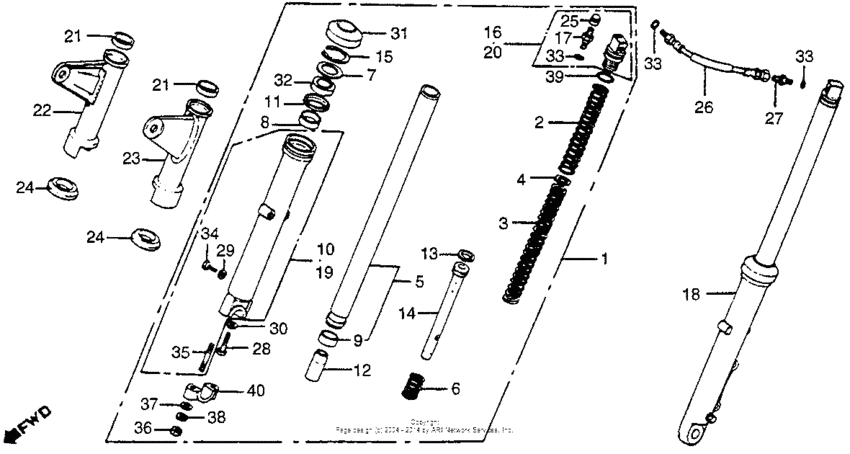 Cm400a/tfront fork 81