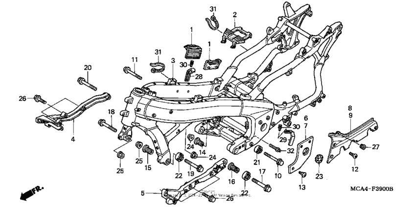 GL1800 (ABS) Рама