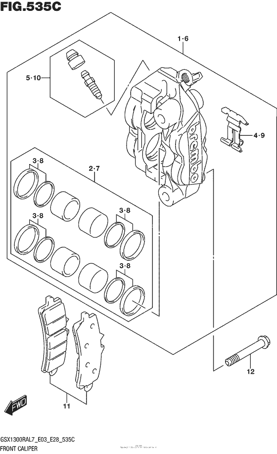 Front Caliper (Gsx1300Ral7 E33)