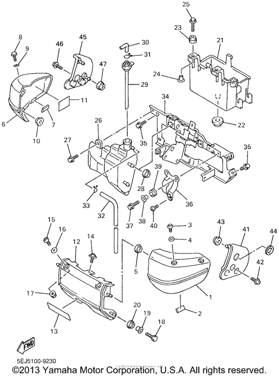 XVZ13LTLC Боковые обтекатели