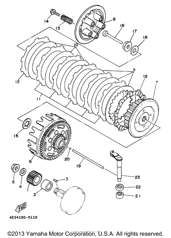 YZ80J1 Сцепление