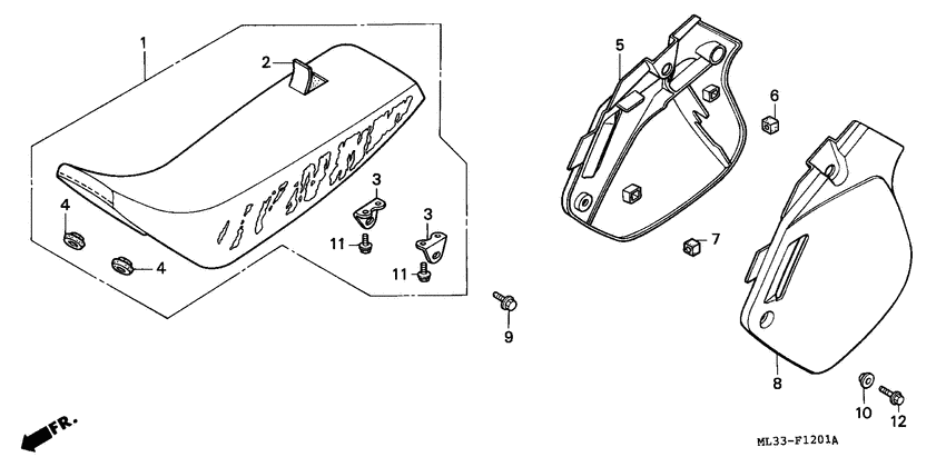CR500R Seat / side cover
