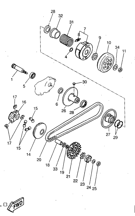 YQ50 Сцепление