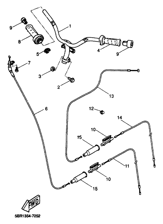 Steering handle. cable