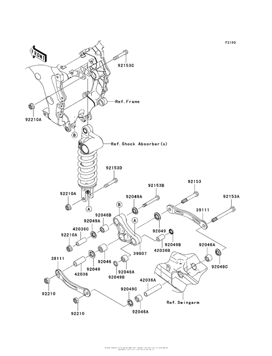ZX1400 Задняя подвеска