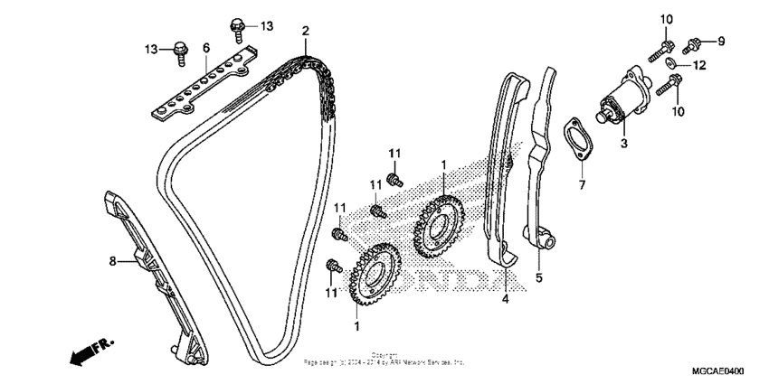 Cam chain + tensioner