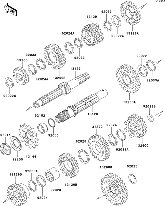 Transmission(klx300-a8/a9)