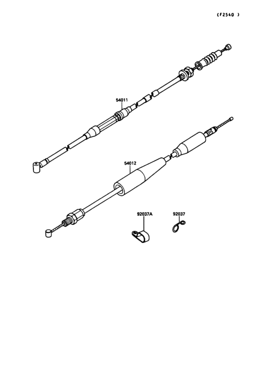 KX125 Тросы управления