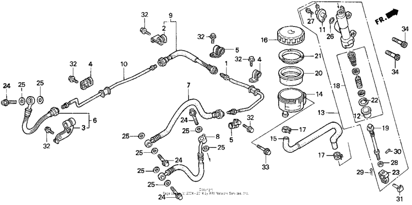St1100a rr. brake master cyl. 95