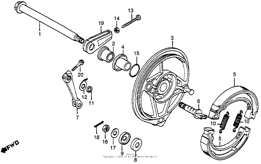 Rear brake pedal