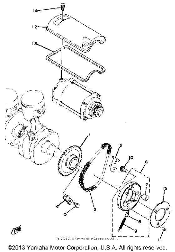 Starting motor unit