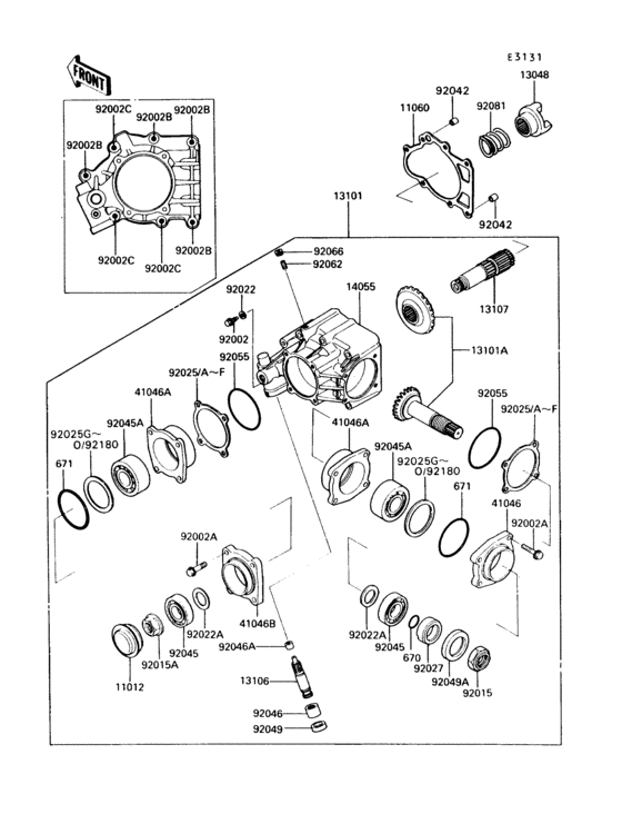 Front bevel gear(1/2)
