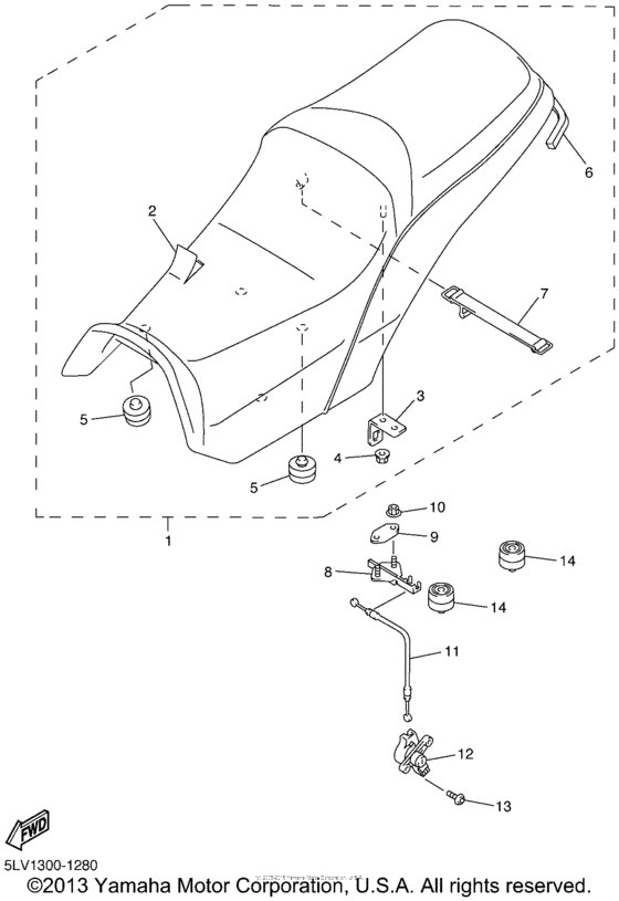 FZS1000NC Сиденье