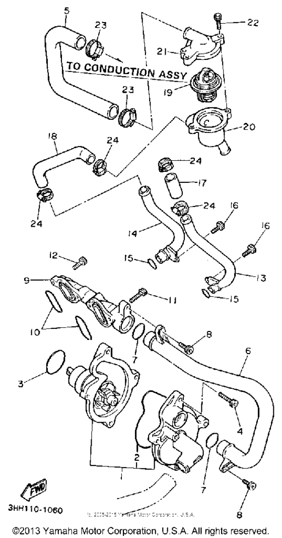 FZR600RB Водяной насос