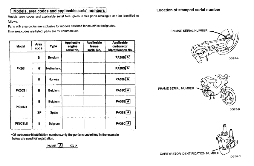 PK50 *Applicable serial numbers