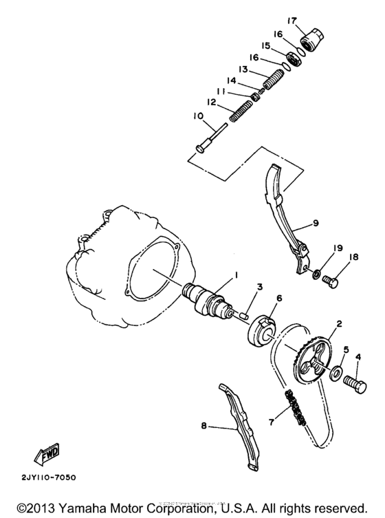 TW200KC Цепь механизма газораспределения