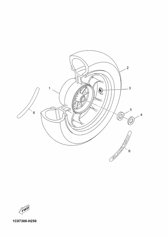 Rear wheel complete assy