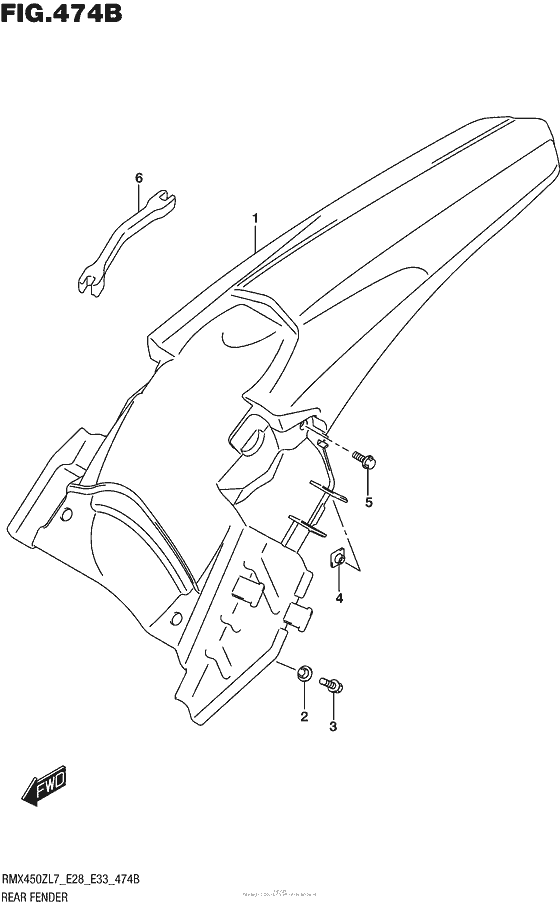 Rear Fender (Rmx450Zl7 E33)