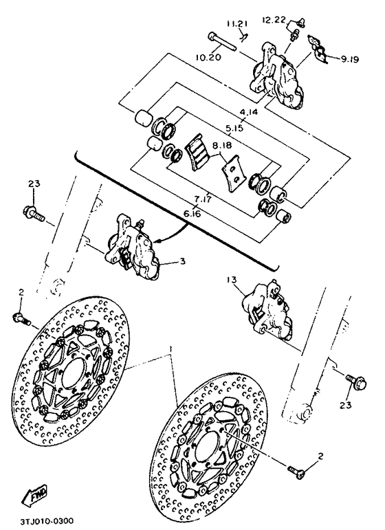 Front brake. caliper