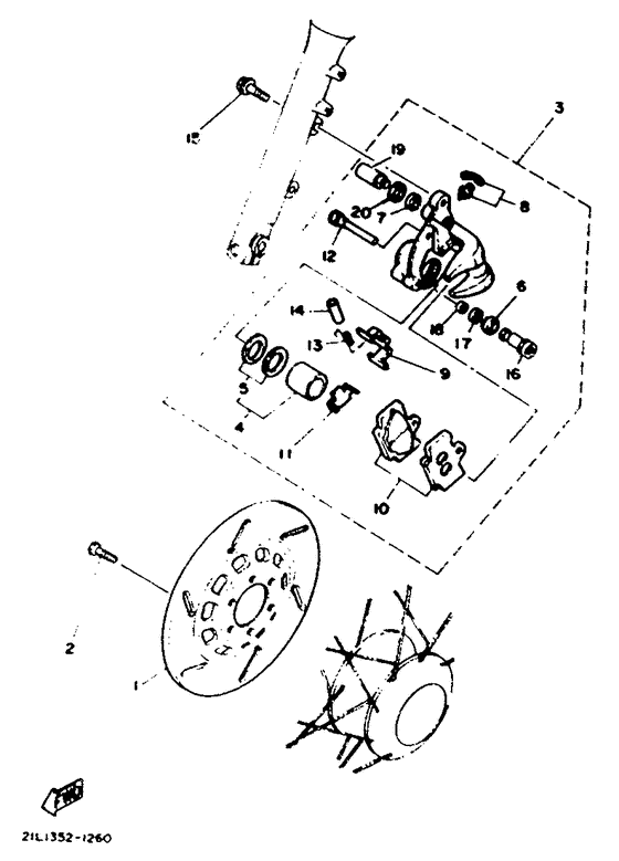 Pinza de freno delantera