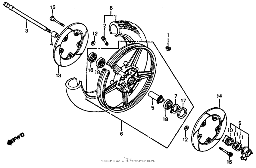 Front wheel 85-86